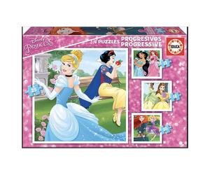 Puzzle progressif Disney Princesses - 4 puzzles de 12 à 25 pièces pour enfants
