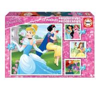 Educa - Disney Princess. 4 Puzzles Enfant Progressifs. +3 Ans (17166)