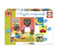 Puzzle Progressif Petit Ours Brun - 12 à 25 Pièces pour Enfants