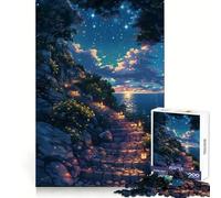 Puzzle Promenade Nocturne pour Adolescents, 1000 pièces, Jeu de logique, Passe-Temps à la Maison, découpe précise, Cadeau de fête 38x26cm