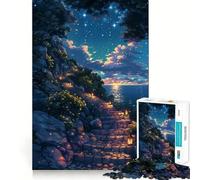 Puzzle Promenade Nocturne pour Adolescents, 1000 pièces, Jeu de logique, Passe-Temps à la Maison, découpe précise, Cadeau de fête 50x75cm