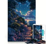 Puzzle Promenade Nocturne pour Adolescents, 1000 pièces, Jeu de logique, Passe-Temps à la Maison, découpe précise, Cadeau de fête 38x26cm