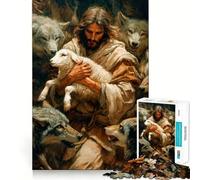 Puzzle Protection de Jésus pour Adolescents, 1000 pièces, stimule la mémoire, Plaisir Lent, Bords Nets, Cadeau de Noël 38x26cm