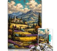 Puzzle Provence 1000 pièces pour Adolescents, Jeu Familial Anti-Stress, défi Difficile, Cadeaux du Père Noël Secret, 26x38cm
