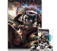 Puzzle psychédélique 1000 pièces pour Adolescents, Jeu éducatif, défi, décoration d'intérieur Unique et Cadeaux 50x75cm