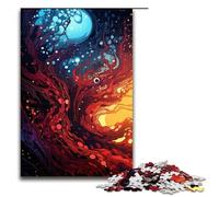 Puzzle psychédélique 1000 pièces pour Adultes Art étrange Cadeau d'anniversaire décoration Murale 75 x 50 cm