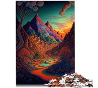 Puzzle psychédélique 1000 pièces pour Adultes, idéal pour s'amuser en Famille, à la Maison, pour Un Anniversaire ou Un Voyage, 50 x 75 cm