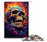 Puzzle psychédélique 1000 pièces pour Adultes Squelette étrange œuvre d'art Cadeau d'anniversaire décoration Murale 75 x 50 cm