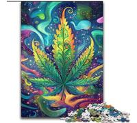 Puzzle psychédélique à Feuilles pour Adolescents, 1000 pièces, Anti-Stress, idéal pour Les Vacances à la Maison, avec Affiche et fiche de Questions-réponses (50x75cm)