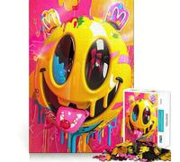 Puzzle psychédélique à Visages souriants pour Adultes, 1000 pièces, stimule la mémoire, Passe-Temps à la Maison, Bords Nets, Cadeau élégant (50x75cm)