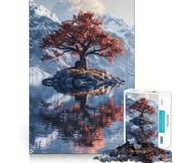 Puzzle psychédélique Arbre d'automne 1000 pièces pour Adultes Jeu de réflexion Stimulant Amusant à Partager Qualité supérieure Cadeau Exquis (38x26cm)