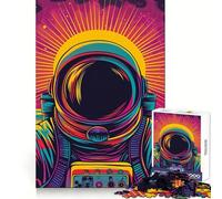 Puzzle psychédélique Astronaute 1000 pièces pour Adultes, Puzzle de mémoire, Montage Lent et Amusant, Cadeau créatif 38x52cm