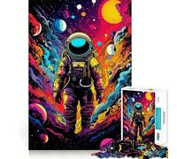 Puzzle psychédélique Astronaute LSD 1000 pièces pour Adultes, défi cérébral, Moment paisible, œuvre d'art à Collectionner 50x75cm