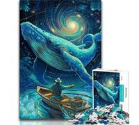 Puzzle psychédélique Baleine 1000 pièces pour Adultes, Jeu Stimulant, idéal comme Cadeau pour Toute la Famille 50x75cm