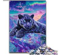 Puzzle psychédélique Black Panther 1000 pièces pour Adultes et Adolescents, Difficile à réaliser mais Amusant et Humoristique, Cadeau d'anniversaire, Cadeaux, décoration Murale 26x38cm