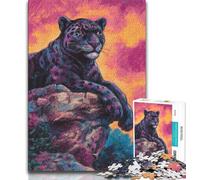 Puzzle psychédélique Black Panther 2000 pièces pour Adolescents et Adultes, Anti-Stress, défi Difficile, décoration d'intérieur Unique et Cadeaux 70x100cm