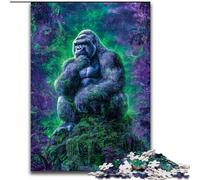 Puzzle psychédélique Chimpanzé 1000 pièces pour Adolescents, activité familiale Amusante à la Maison, Cadeau d'anniversaire, Cadeau de Voyage (26x38cm)
