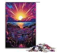 Puzzle psychédélique coloré de 1 000 pièces pour Adultes et Enfants de Jigsaw Dubrovnik pour Adultes. Puzzle en Bois de 1 000 pièces (38 x 26 cm).