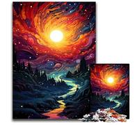 Puzzle psychédélique coloré de Black Hole Dawn pour Adultes Puzzles en Bois de 1000 pièces pour Adultes Cadeau Parfait pour Les Anniversaires Vacances Idéal pour Noël 1000 pièces (75x50cm)