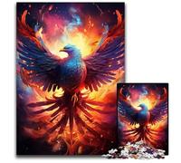 Puzzle psychédélique coloré de Galaxy Phoenix pour Adultes 1000 pièces Puzzle Difficile pour Adultes pour la fête des mères Les Anniversaires Noël 1000 pièces (38x26cm)