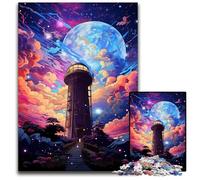 Puzzle psychédélique coloré de l'observatoire 1000 pièces pour Adultes Puzzles pour Adultes Jeu décoratif à Faire soi-même Stimulant pour Le Cerveau Jouet interactif Familial 1000 pièces (75x50cm)