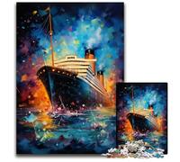 Puzzle psychédélique coloré de Titanic 1000 pièces Puzzle Impossible pour Adultes idéal pour la décoration intérieure Les Anniversaires Les Vacances et Les Cadeaux 1000 pièces (75x50cm)