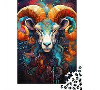 Puzzle psychédélique coloré du Dieu chèvre, Amusant en Famille, en Carton 100% recyclé, pour Enfants et Adultes, idéal pour Les Cadeaux d'halloween, 1 000 pièces (75 x 50 cm)