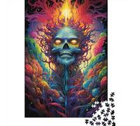 Puzzle psychédélique coloré du Dieu de l'univers, Puzzle rectangulaire en Papier emboîtable précis pour Cadeaux de Noël pour garçon ou Fille (75 x 50 cm)