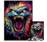Puzzle psychédélique coloré du Dr Monster 1000 pièces Puzzle en Papier Jeu décoratif à Faire soi-même Jouet interactif Familial 1000 pièces (38x26cm)