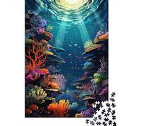 Puzzle psychédélique coloré du Monde sous-Marin, décoration intérieure Unique, Puzzle rectangulaire en Papier pour Adultes et Adolescents, Cadeaux de Noël, 1 000 pièces (38 x 26 cm)