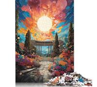 Puzzle psychédélique coloré du Palais National, Puzzle rectangulaire en Papier pour garçon ou Fille, Cadeau de Noël, 1 000 pièces (38 x 26 cm)