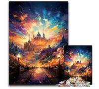 Puzzle psychédélique coloré du Palais Royal de Madrid 1000 pièces en Bois pour la décoration intérieure idéal comme Cadeau de Noël et du Nouvel an pour Les Adolescents 1000 pièces (75x50cm)