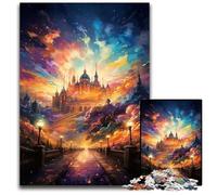 Puzzle psychédélique coloré du Palais Royal de Madrid pour Adultes 1000 pièces Puzzles Difficiles pour Adultes Cadeau de Vacances idéal et décoration intérieure 1000 pièces (38x26cm)