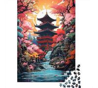 Puzzle psychédélique coloré du sanctuaire, décoration intérieure Unique, Puzzle en Carton de qualité supérieure pour Adultes et Adolescents, Cadeau Unique, 1 000 pièces (75 x 50 cm)