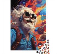 Puzzle psychédélique coloré et Amusant pour Les Seniors. Décoration d'intérieur Unique. Puzzle en Carton 100% recyclé pour garçon ou Fille. Cadeaux d'halloween. 1 000 pièces (38 x 26 cm).