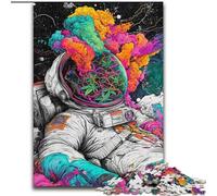 Puzzle psychédélique d'astronaute 1000 pièces pour Adultes et Adolescents, Jeu Stimulant Chaque pièce est Unique - Jeu Familial Stimulant (26x38cm)