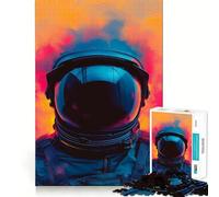 Puzzle psychédélique d'astronaute pour Adolescents, 1000 pièces, Jouet cognitif, Loisir Silencieux, Finition Premium, Cadeau de Noël 50x75cm