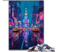 Puzzle psychédélique de 1 000 pièces pour Adultes, Puzzle New York en Bois, pour Les Anniversaires, Les fêtes et la décoration intérieure(1 000 pièces, 50x75cm)