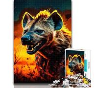 Puzzle psychédélique de 1 000 pièces pour Adultes, The Hyena, pour Adolescents, à partir de 14 Ans, Jeu Impossible, Meilleur Cadeau pour Adultes et Adolescents, 26x38cm