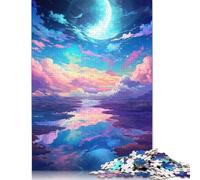 Puzzle psychédélique de 1 000 pièces pour Adultes, thème planète Extraterrestre, Cadeau d'halloween, Jouets éducatifs et éducatifs, 1 000 pièces (75 x 50 cm)