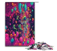 Puzzle psychédélique de 1 000 pièces représentant Un Astronaute Fou idéal pour Les Couples et Les Adolescents de 14 Ans et Plus 1 000 pièces