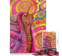 Puzzle psychédélique de 1000 pièces pour Adultes Portrait d'escargot Jeu de réflexion Stimulant Cadeau Exquis et Amusant à Partager (50x75cm)