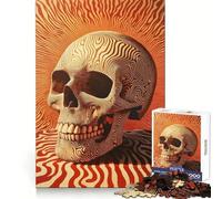 Puzzle psychédélique de 1000 pièces représentant Un crâne, idéal pour Adultes Un Casse-tête cérébral Relaxant à Assembler Lentement Cadeau Parfait (50x75cm)