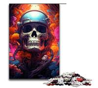 Puzzle psychédélique de 1000 pièces représentant Un Squelette étrange pour Adultes adapté aux Couples et aux Adolescents de 14 Ans et Plus 75 x 50 cm