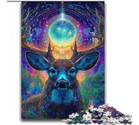 Puzzle psychédélique de 2000 pièces représentant Un cerf visionnaire pour Adultes et Adolescents, Jouet éducatif Amusant, Jeux familiaux, décoration d'intérieur Unique (70x100cm)