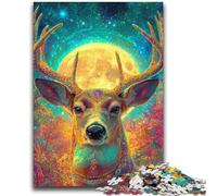 Puzzle psychédélique de 2000 pièces représentant Un cerf visionnaire pour Adultes et Adolescents, Jouets éducatifs et Anti-Stress, idéal pour la décoration de Bureau (70x100cm)