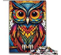 Puzzle psychédélique de 2000 pièces représentant Un Magnifique Hibou pour Adultes et Adolescents, idéal pour Les soirées Jeux, Jouet coloré à Offrir (70x100cm)