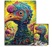Puzzle psychédélique d'oiseaux 1000 pièces pour Adultes, Puzzle Stimulant, Cadeau pour Hommes et Femmes, pour Tous Les Jours et Occasions spéciales, 26x38cm/10,23x14,96 Pouces