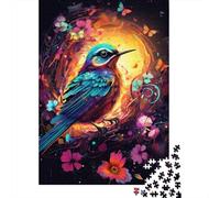 Puzzle psychédélique d'oiseaux colorés pour Adultes, 1 000 pièces, Puzzle Familial à Faire soi-même, 1 000 pièces (75 x 50 cm)