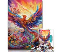 Puzzle psychédélique d'oiseaux Phénix pour Adolescents, Puzzle de 2 000 pièces, Difficile à Terminer, mais Amusant et Humoristique, décoration d'intérieur et Cadeaux Uniques 70x100cm